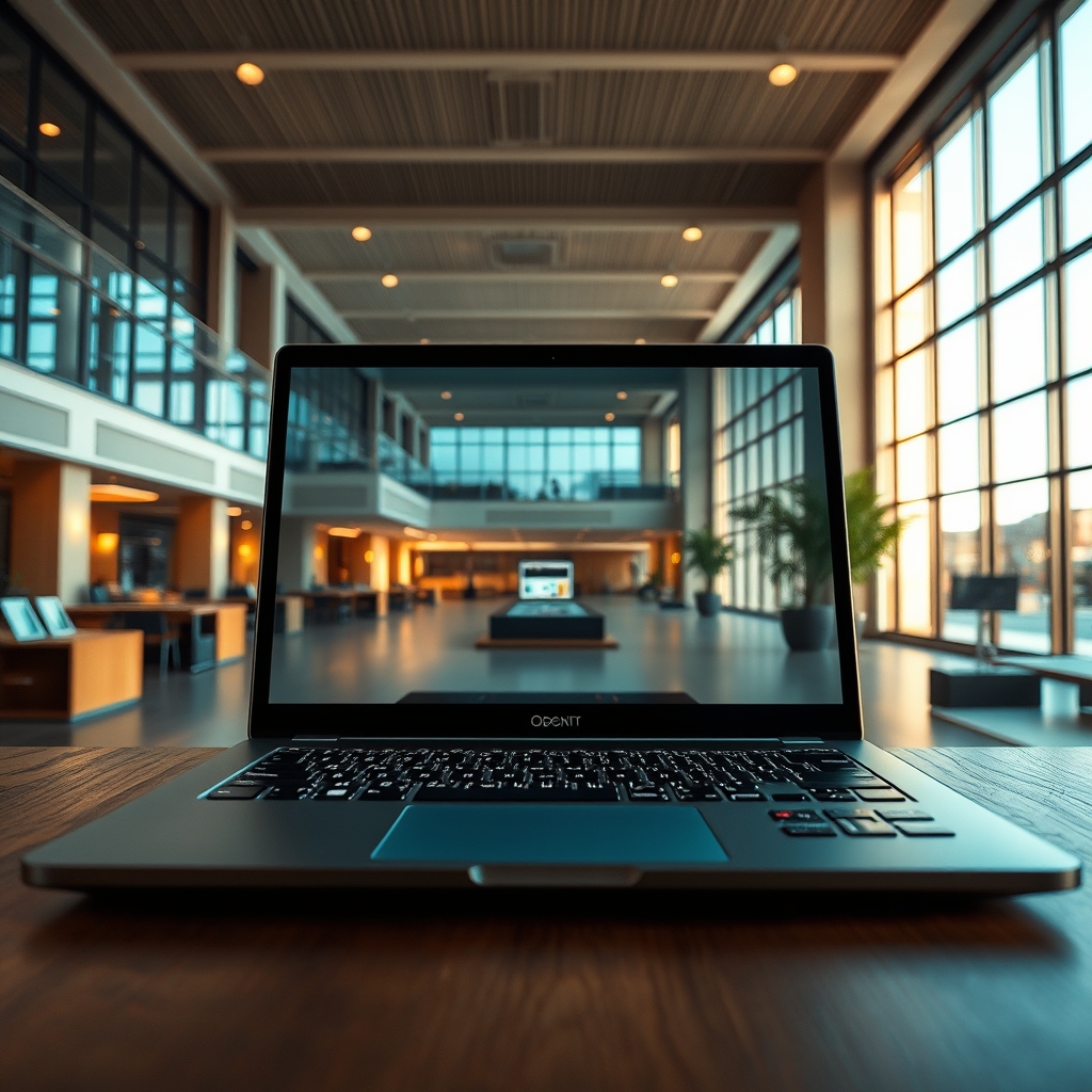 Крупный план клавиатуры ноутбука с отражением светящегося экрана